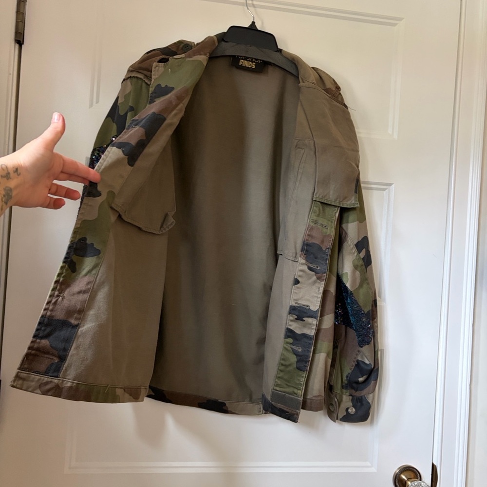 Topshop RARE camo sequin jacket - Picture 9 of 9